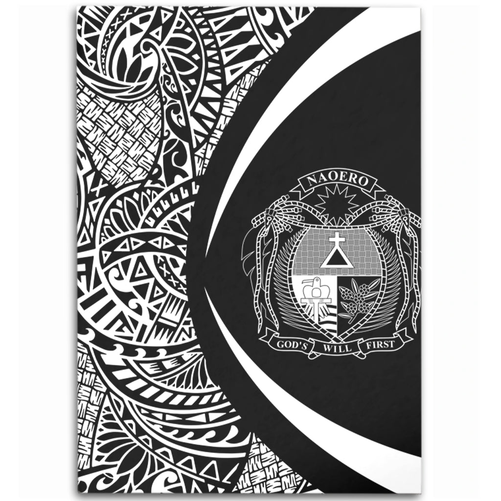 Nauru Area Rug Lauhala White Circle Style