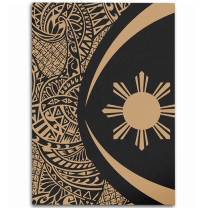 Philippines Filipinos Area Rug Lauhala Gold Circle Style