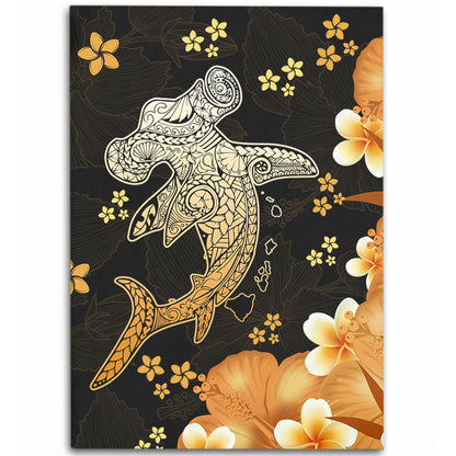 Hawaii Area Rug Tribal Polynesia Shark Tattoo