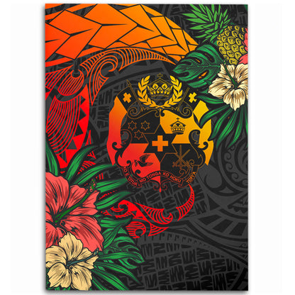 Tonga Area Rug Polynesian Coat Of Arms Tropical