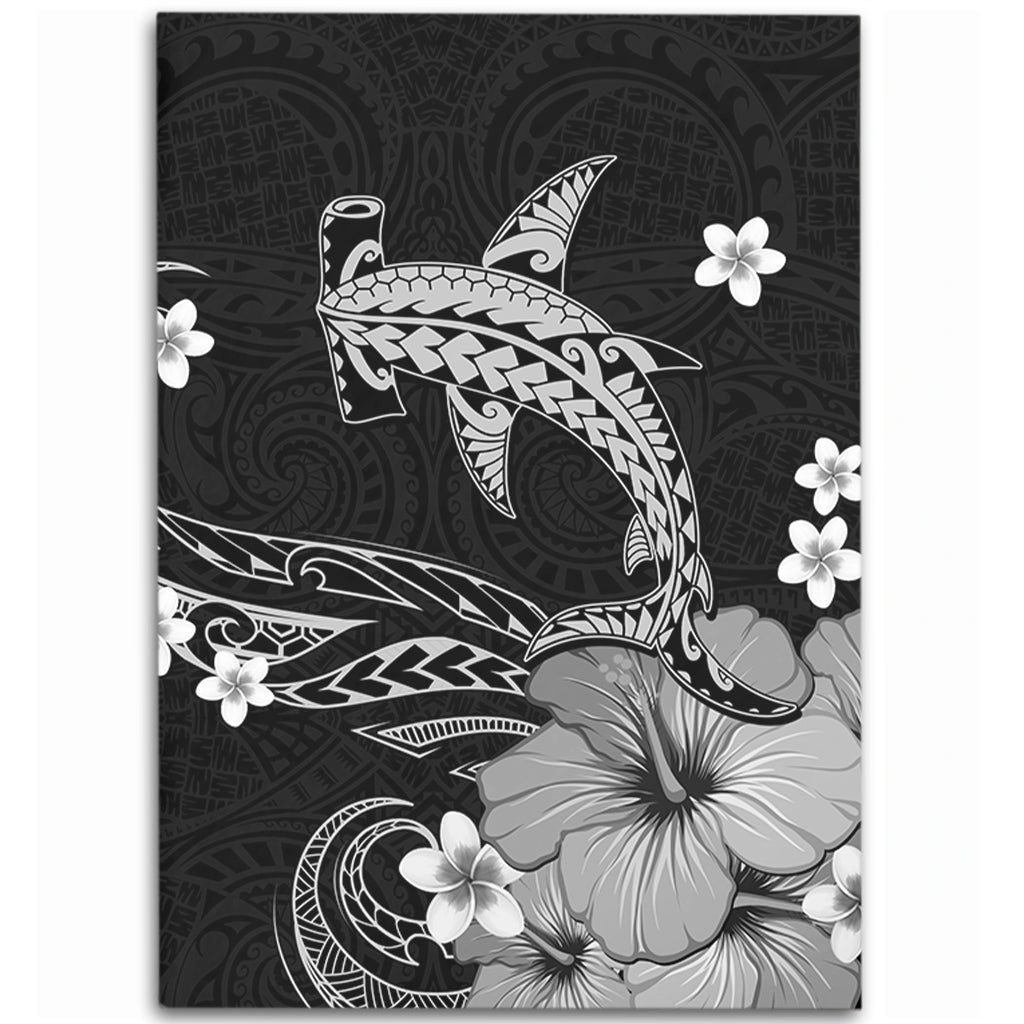 Hawaii Area Rug Shark Polynesia Tribal Tattoo