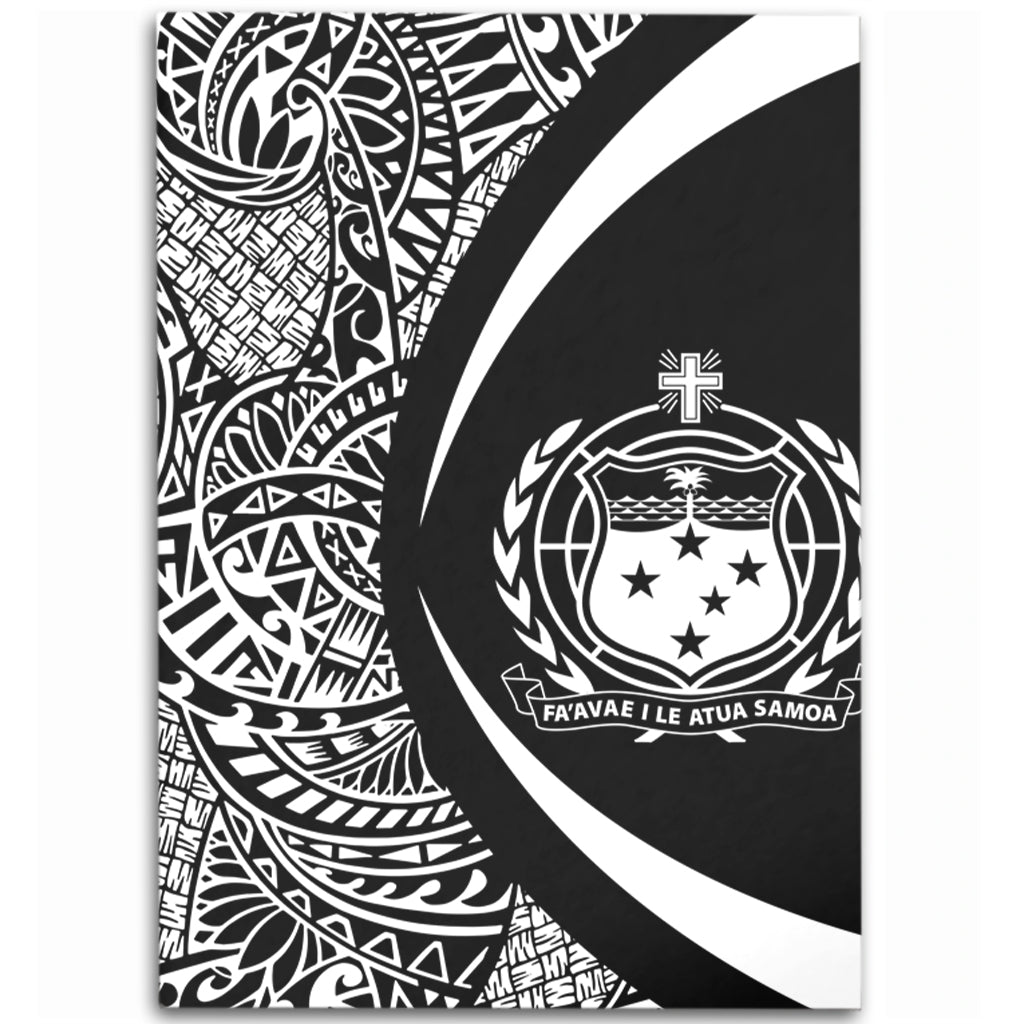 Samoa Area Rug Lauhala White Circle Style