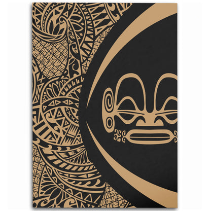 Marquesas Islands Area Rug Lauhala Gold Circle Style