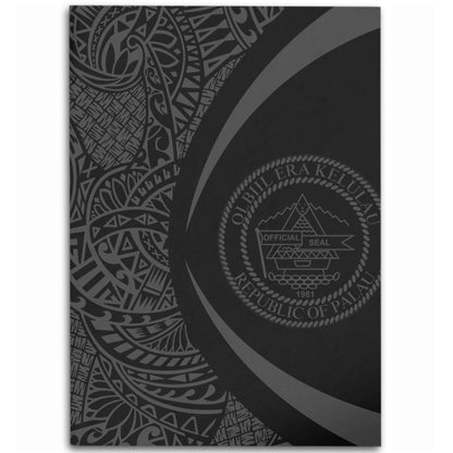Palau Area Rug Lauhala Gray Circle Style
