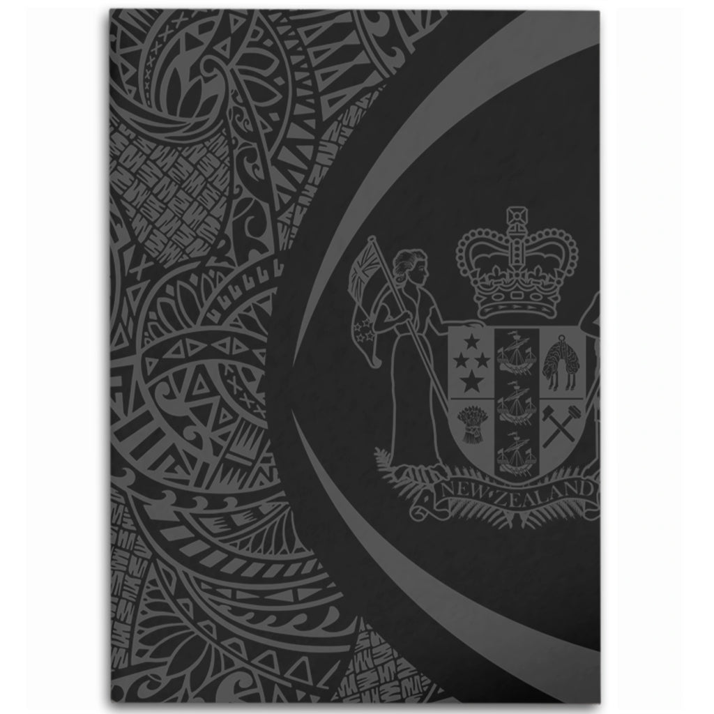 New Zealand Area Rug Lauhala Gray Circle Style