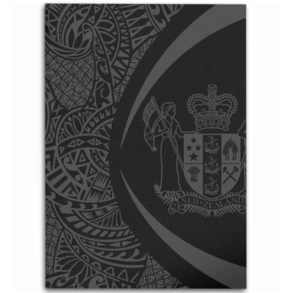 New Zealand Area Rug Lauhala Gray Circle Style