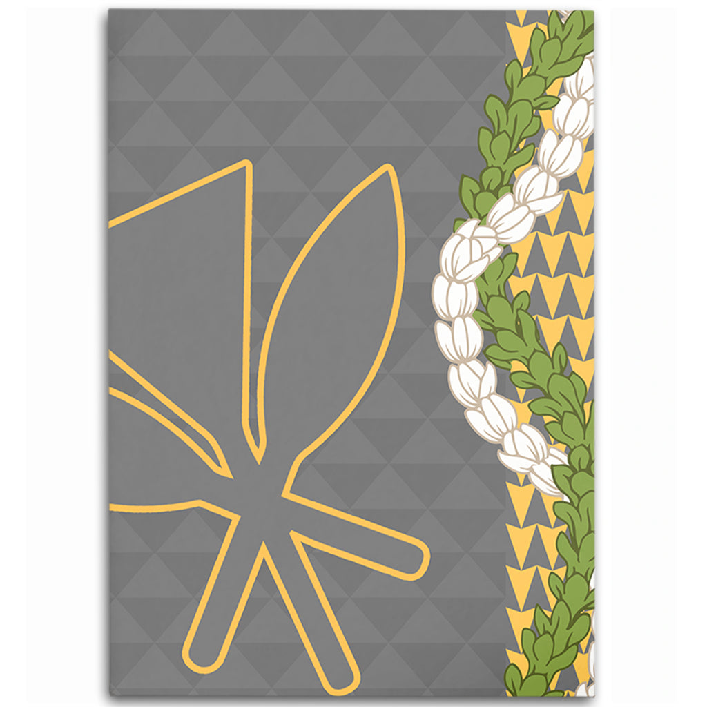 Hawaii Area Rug Kanaka Maoli Puakenikeni Maile Flower Lei