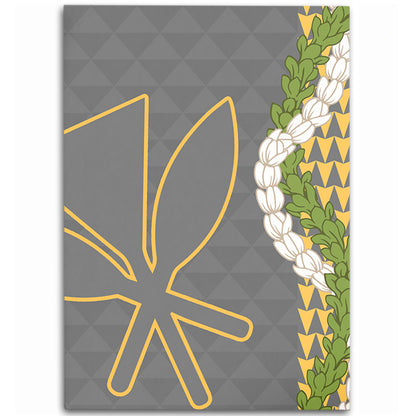 Hawaii Area Rug Kanaka Maoli Puakenikeni Maile Flower Lei