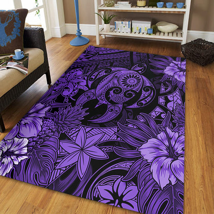 Hawaii Area Rug Tribal Polynesia Sea Turtle Design Pacific Dream