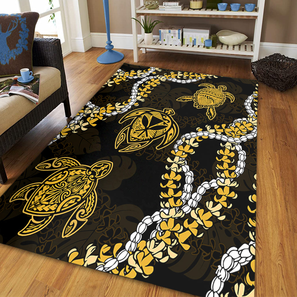 Hawaii Area Rug Kanaka Maoli Floral Puakenikeni Lei