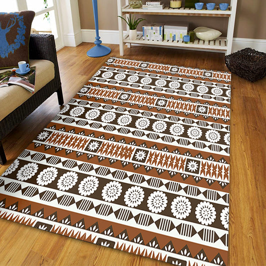 Fiji Area Rug Tapa Masi Pattern