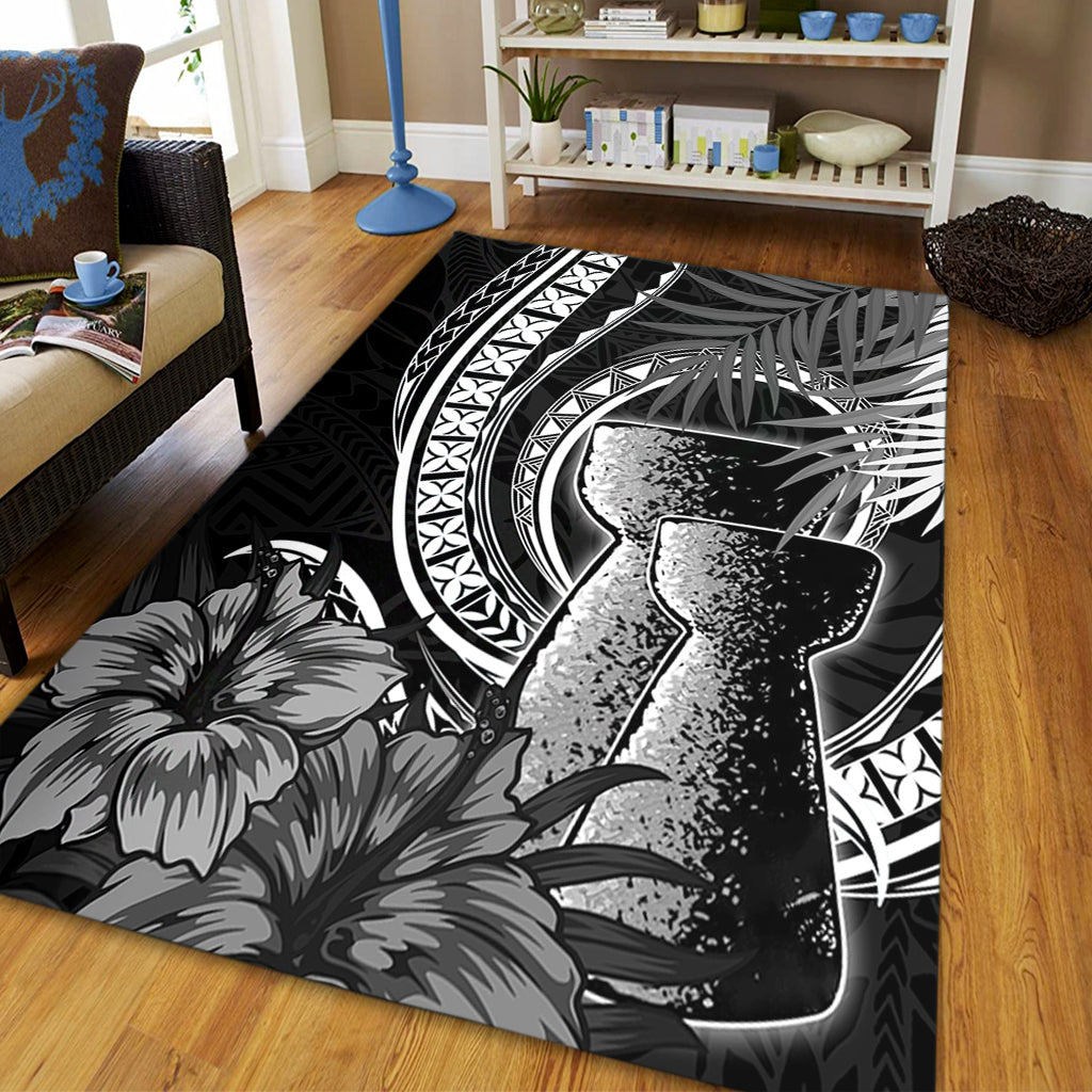 Guam Area Rug Tribal Latte Stone Tropical Style