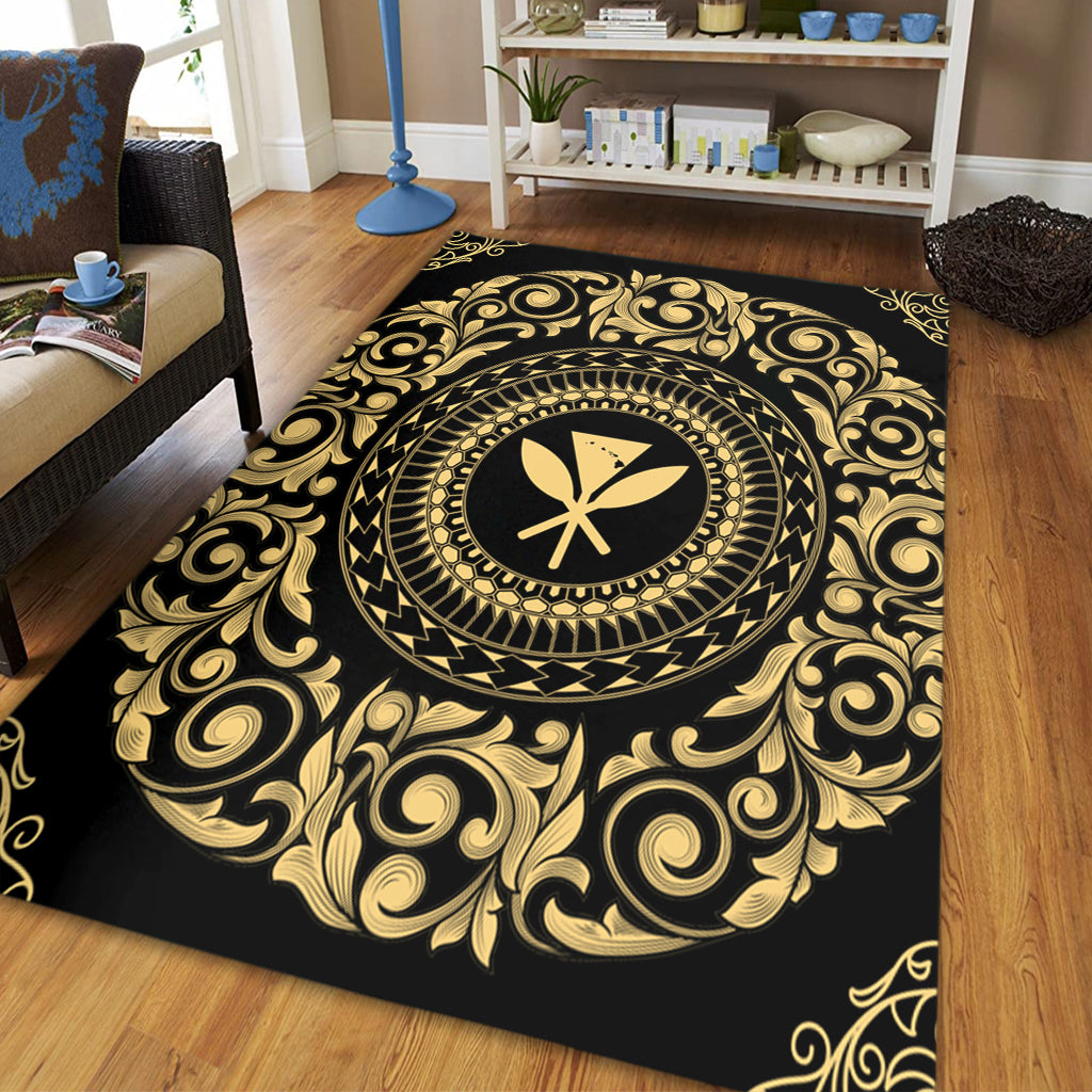 Hawaii Area Rug Kanaka Maoli Royal Vintage Style