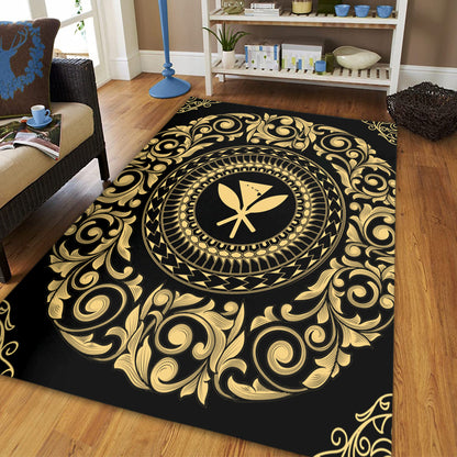 Hawaii Area Rug Kanaka Maoli Royal Vintage Style