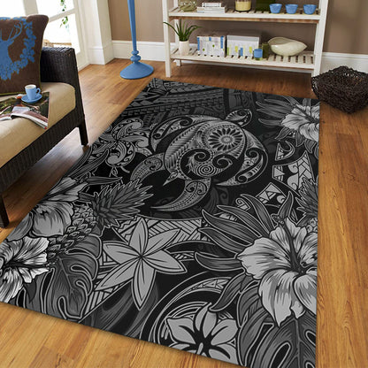 Hawaii Area Rug Tribal Polynesia Sea Turtle Design Pacific Dream