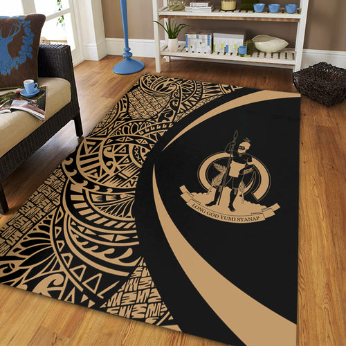 Vanuatu Area Rug Lauhala Gold Circle Style