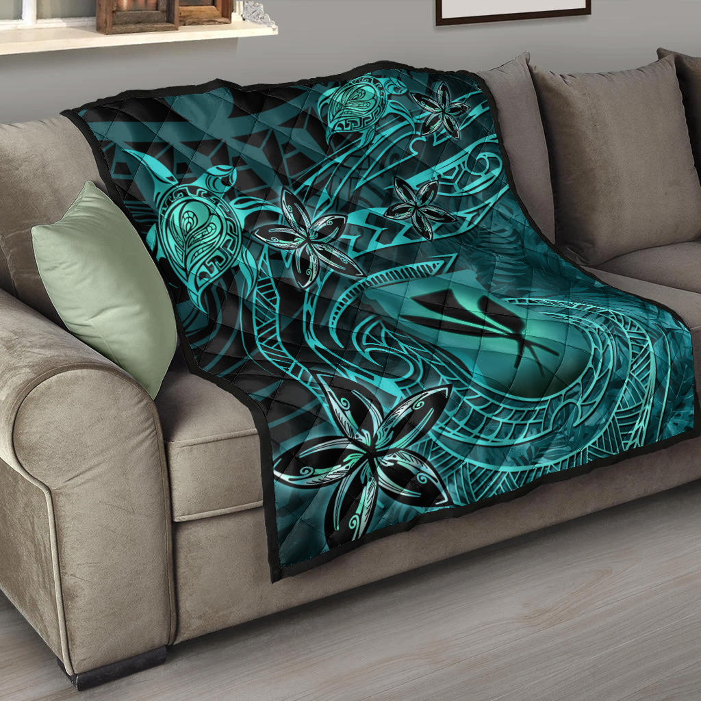 Hawaii Premium Quilt Kanaka Maoli Tropical Leaves Polynesian Pattern