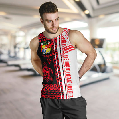 Tonga Men Tank Top - Custom Proud To be Tongan Polynesian Patterns With Tonga Kupesi