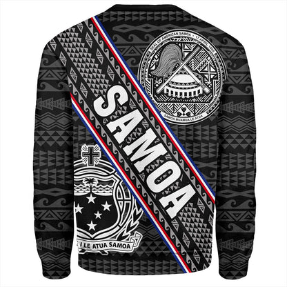 Samoa Sweatshirt American Samoa Coat Of Arms Half Style