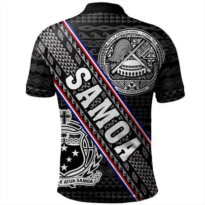 Samoa Polo Shirt American Samoa Coat Of Arms Half Style