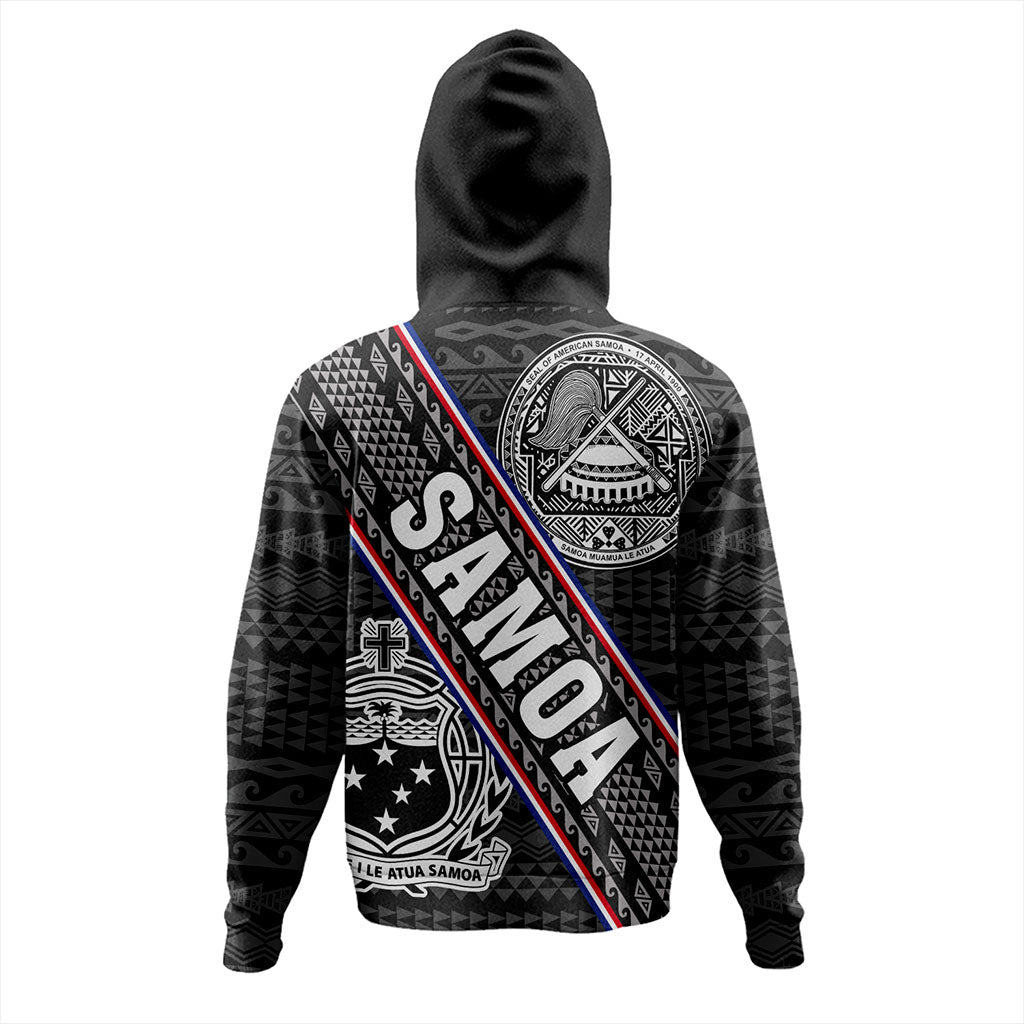 Samoa Hoodie American Samoa Coat Of Arms Half Style