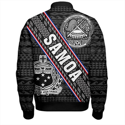 Samoa Bomber Jacket American Samoa Coat Of Arms Half Style