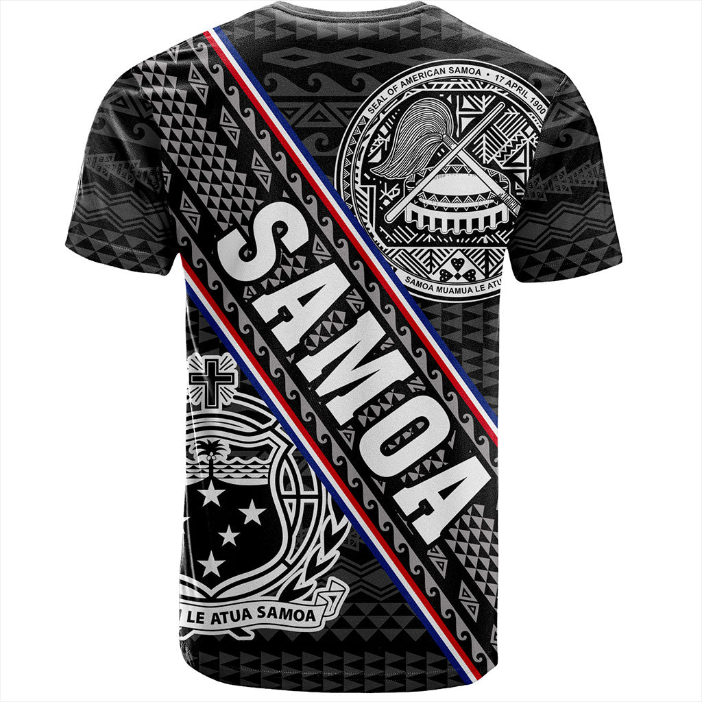 Samoa T-Shirt American Samoa Coat Of Arms Half Style