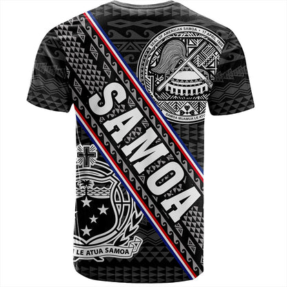 Samoa T-Shirt American Samoa Coat Of Arms Half Style