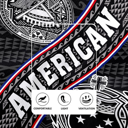Samoa Rugby Jersey American Samoa Coat Of Arms Half Style