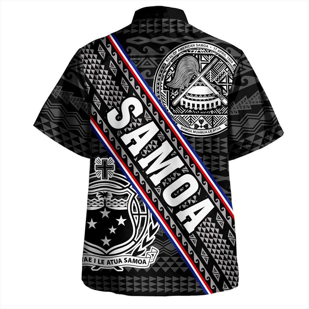 Samoa Hawaiian Shirt American Samoa Coat Of Arms Half Style