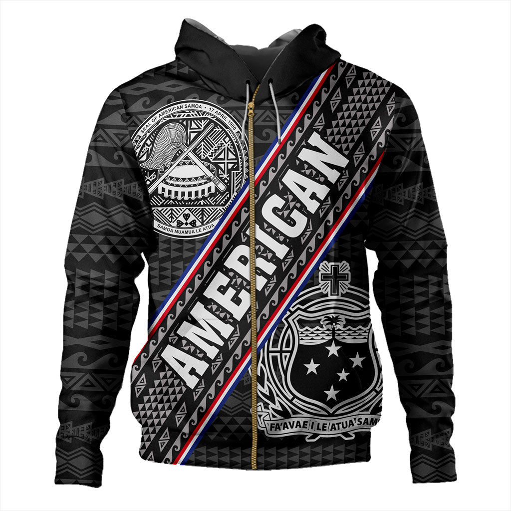 Samoa Hoodie American Samoa Coat Of Arms Half Style