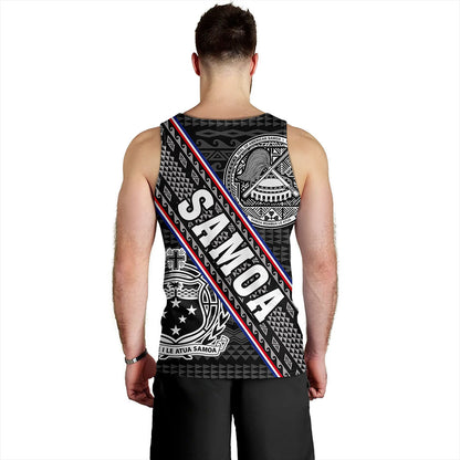 Samoa Tank Top American Samoa Coat Of Arms Half Style