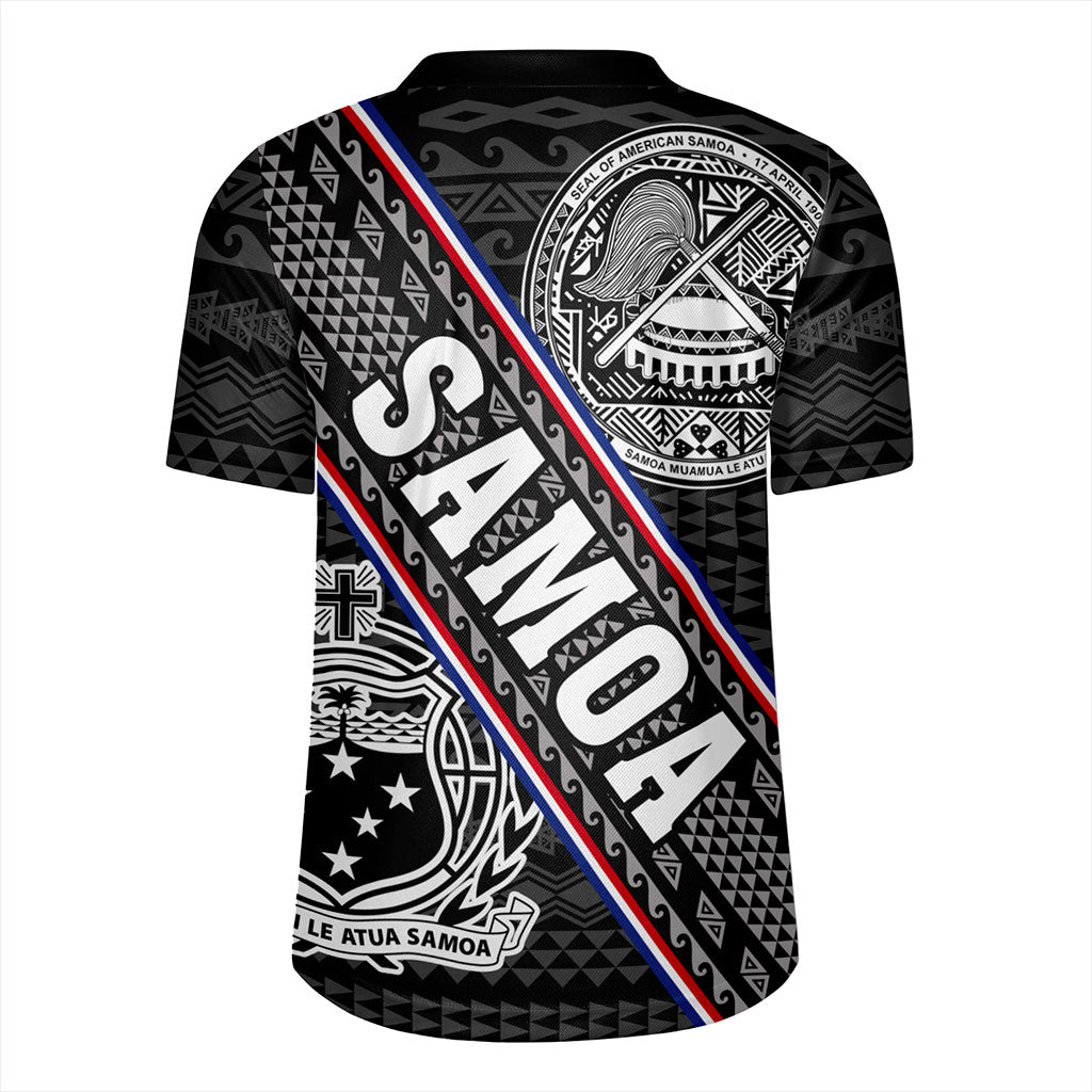 Samoa Rugby Jersey American Samoa Coat Of Arms Half Style