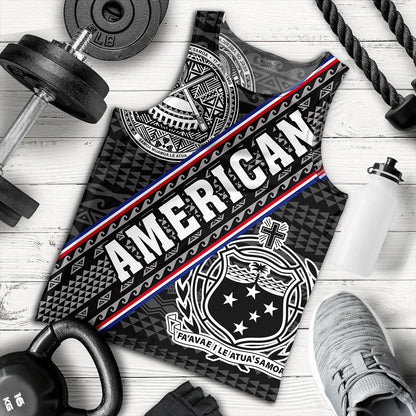 Samoa Tank Top American Samoa Coat Of Arms Half Style