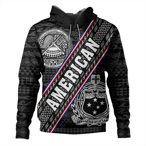 Samoa Hoodie American Samoa Coat Of Arms Half Style