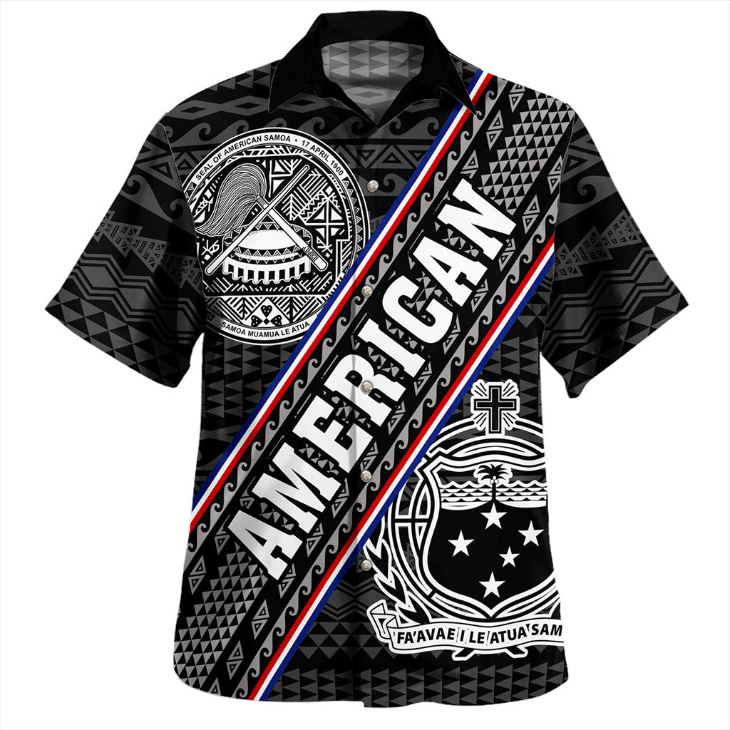 Samoa Hawaiian Shirt American Samoa Coat Of Arms Half Style