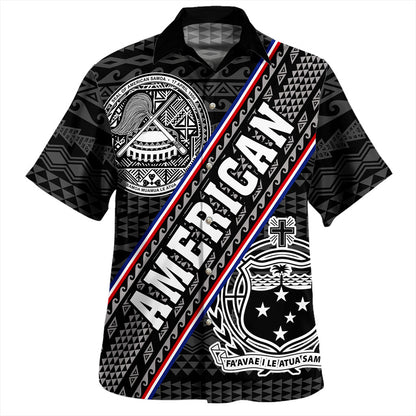 Samoa Hawaiian Shirt American Samoa Coat Of Arms Half Style