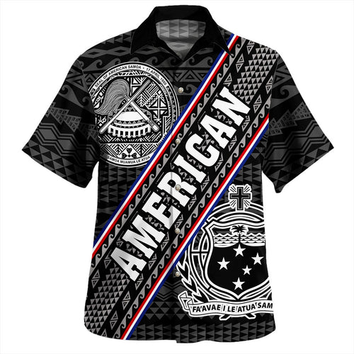 Samoa Hawaiian Shirt American Samoa Coat Of Arms Half Style