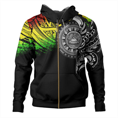 American Samoa Hoodie Polynesian Tribal Reggae Style