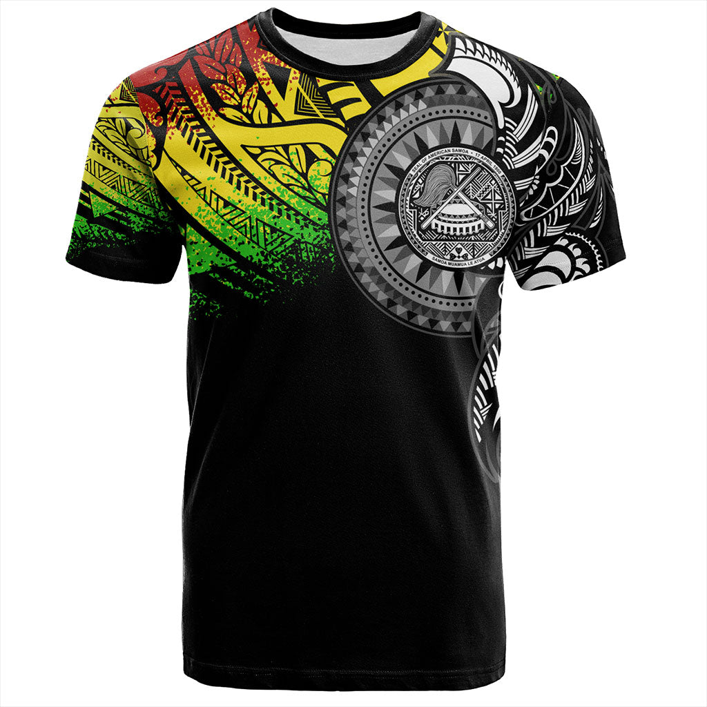American Samoa T-Shirt Polynesian Tribal Reggae Style