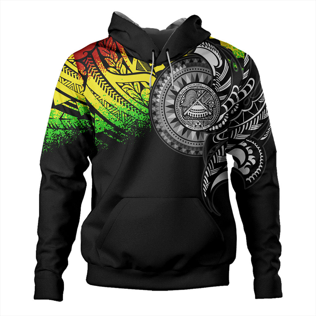 American Samoa Hoodie Polynesian Tribal Reggae Style