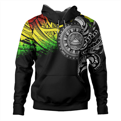 American Samoa Hoodie Polynesian Tribal Reggae Style