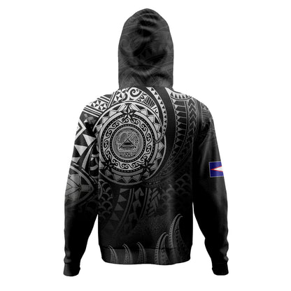 American Samoa Hoodie Pearl Of The Pacific Black Polynesian Tattau