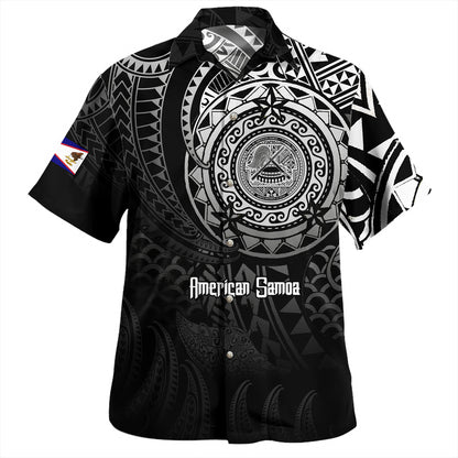 Hawaii Hawaiian Shirt Pearl Of The Pacific Black Polynesian Tattau