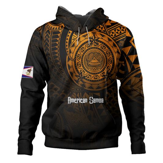 American Samoa Hoodie Pearl Of The Pacific Gold Polynesian Tattau