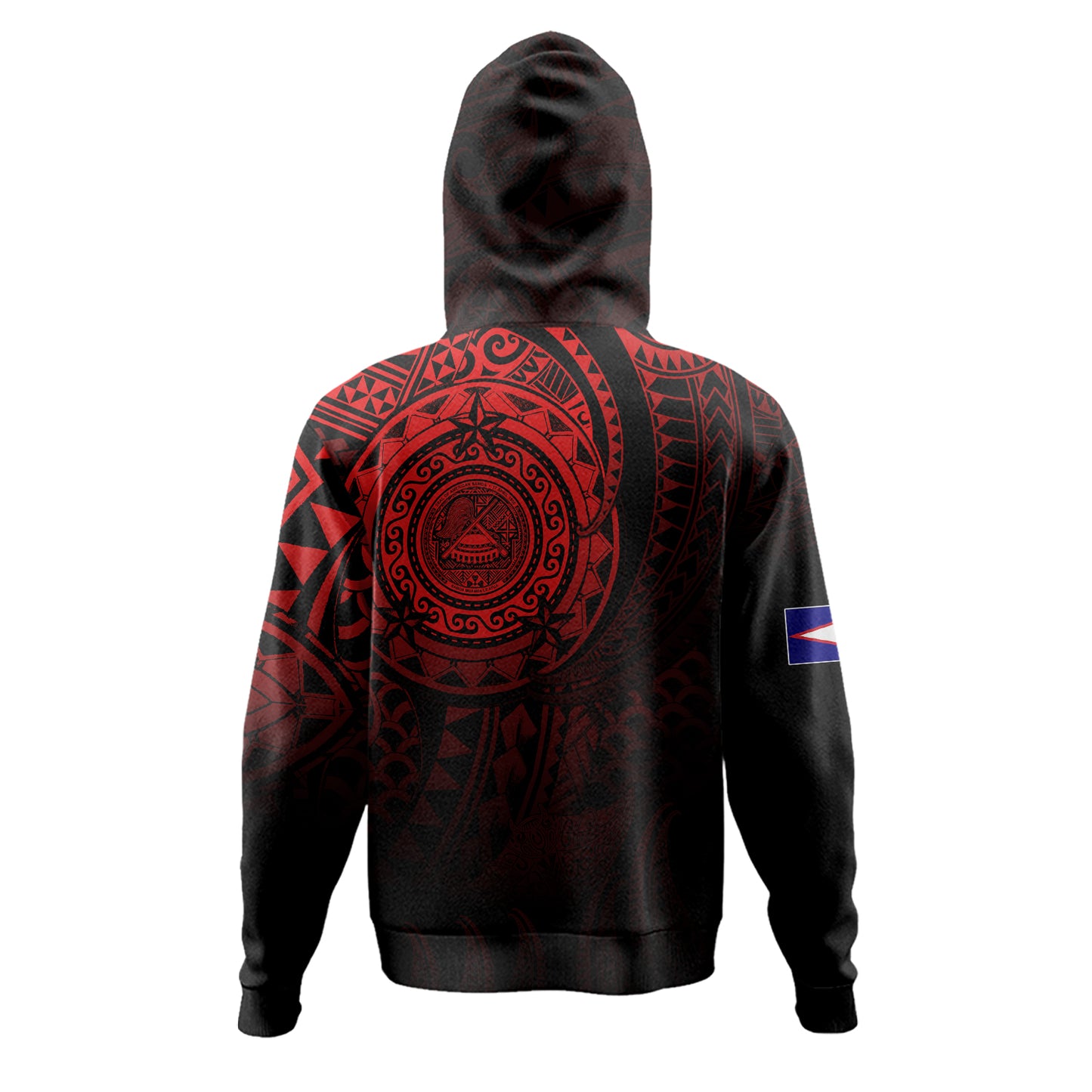 American Samoa Hoodie Pearl Of The Pacific Red Polynesian Tattau