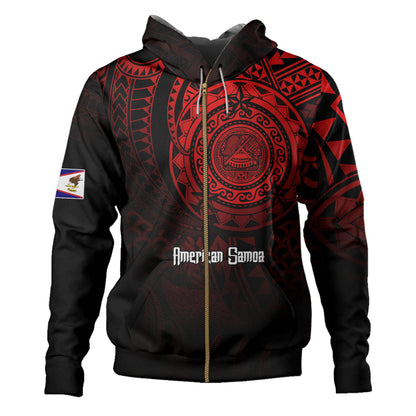 American Samoa Hoodie Pearl Of The Pacific Red Polynesian Tattau