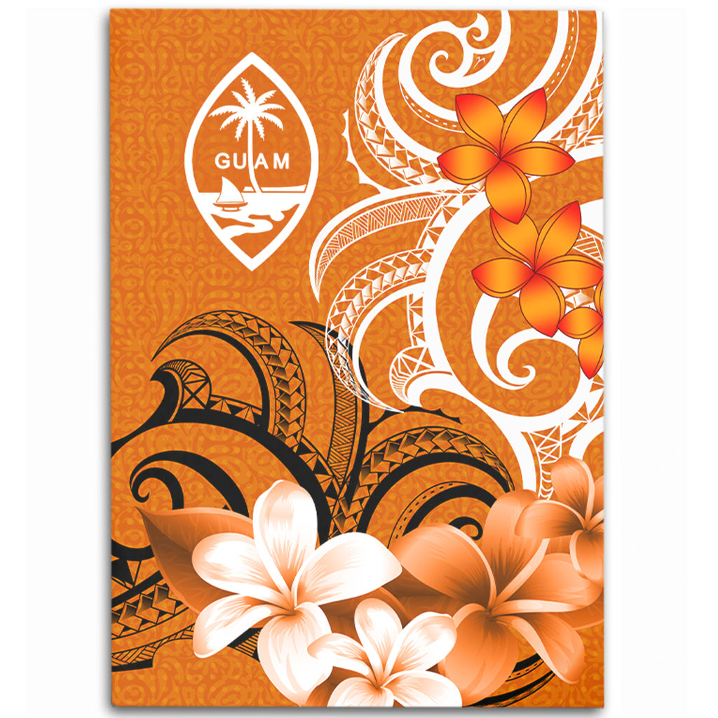 Guam Area Rug Polynesian Floral Spirit Orange