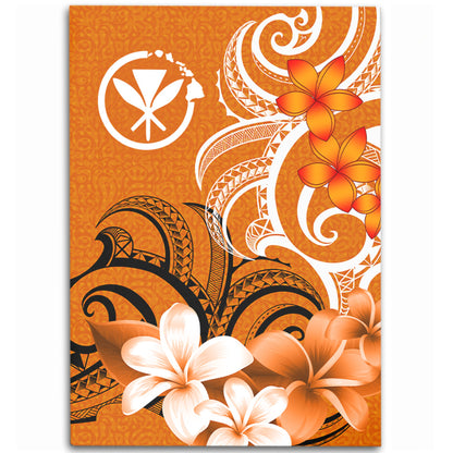 Hawaii Area Rug Polynesian Floral Spirit Orange