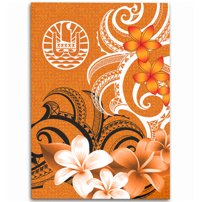 Tahiti Area Rug Polynesian Floral Spirit Orange